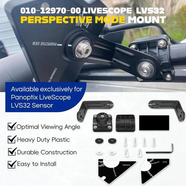 Alt view image 2 of 7 - 010-12970-00 Livescope Perspective Mode Transducer Mount for LVS32 | Compatible with Panoptix Livescope LVS32 Transducer, Three Mode One Mount, Durable and Adjustable