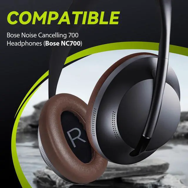 Alt view image 3 of 6 - Replacement Ear Pads for Bose NC700 / 700 Noise Cancelling Headphones, Lambskin Leather Earpad Covers/Cushion Kit with Plush Memory Foam, Thickened Comfort, Tear-Resistant Seams(Brown)