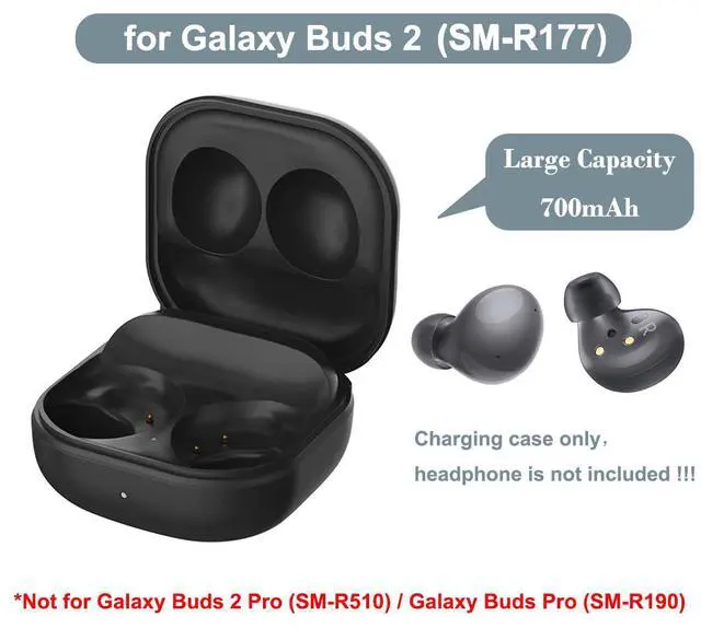 Alt view image 2 of 7 - Charging Case for Galaxy Buds 2 SM-R177, Replacement Charger Case Dock Cradle with USB C Cable Cord for Samsung Galaxy Buds 2 Earbuds