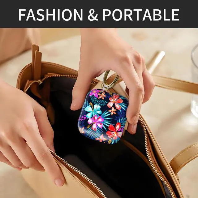 Alt view image 5 of 6 - Compatible with AirPod 4th Generation Case Cover with Keychain, Full Protective Shockproof Wireless Headphone Case for Women Men Girl (Colorful Flowers)