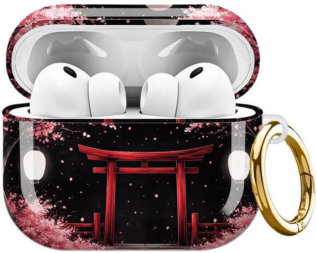 Main image of Compatible with AirPods Pro 3rd Generation Case (2025), Soft Cute TPU Drop Protective Shockproof Cover AirPods Pro 3 Case Accessories with Gold Keychain for Women Men Beautiful Tree Moon