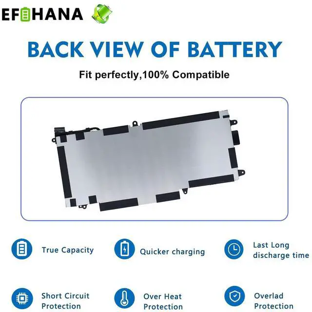 Alt view image 6 of 6 - K5XWW Battery Replacement for Dell Latitude 7389 Latitude 7390 Latitude 12 5000 5289 2-in-1 L3180 E5289 P29S001 P29S002 Series Laptop 451-BBZC 6CYH6 71TG4 725KY N18GG CFX97 7.6V 60Wh 4 Cell