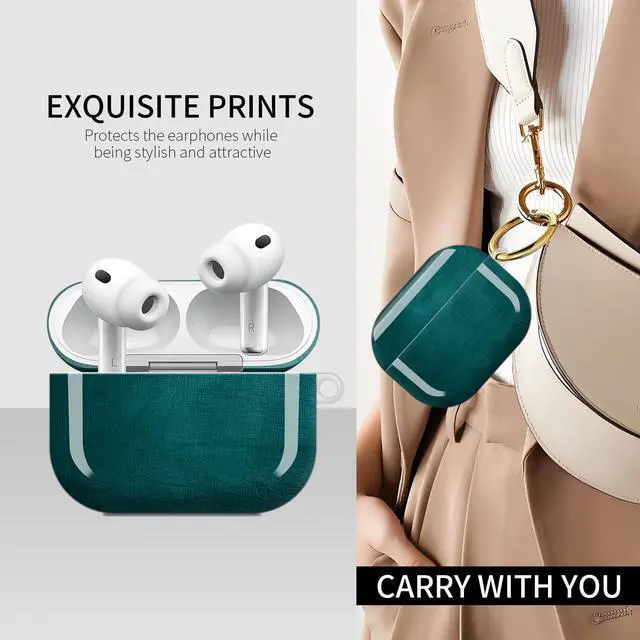 Alt view image 3 of 5 - Compatible with AirPods Pro 3rd Generation Case (2025), Soft Cute TPU Drop Protective Shockproof Cover AirPods Pro 3 Case Accessories with Gold Keychain for Women Men Luxury Black