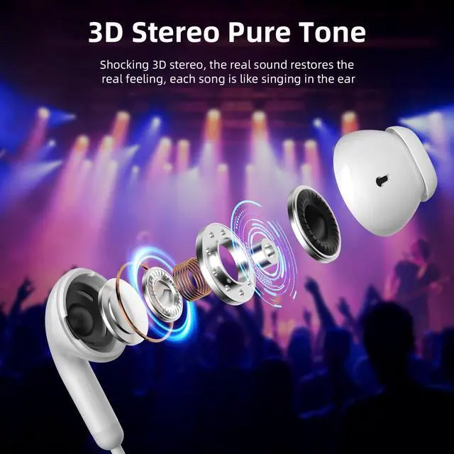 Alt view image 2 of 6 - Wired Earbuds Headphones for Chromebook ThinkPad Laptops,3.5mm Plug | Noise Cancelling Ear Buds with Microphone,3,5mm Jack Earphones for Kindle Fire Tablet/Samsung A14 A15/Switch PC School
