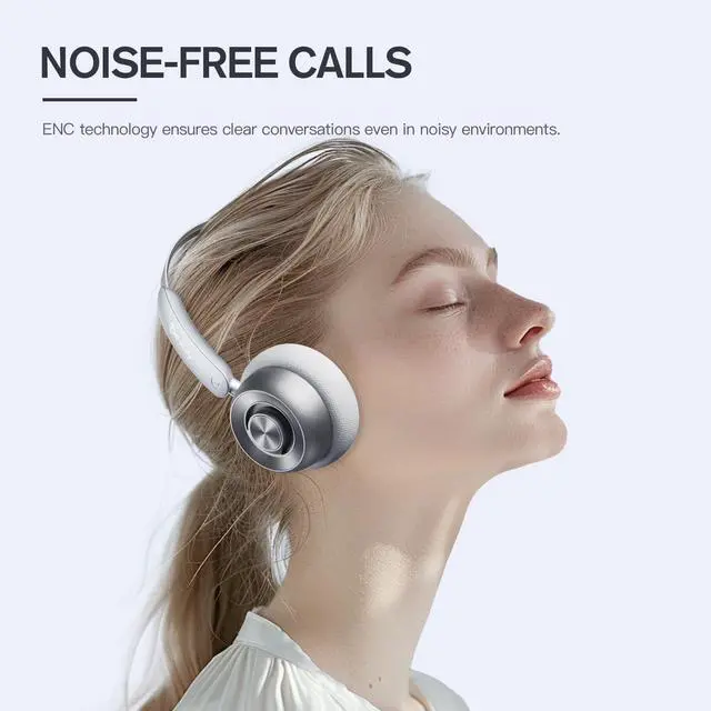 Alt view image 4 of 7 - R1 Pop Bluetooth On-Ear Headphones, 75H Playtime, ENC Clear Call | 35ms Low Latency, Durable Steel Headband, App Custom, Movie Mode, Built-in Mic, Lightweight, Workout, Gaming, Green