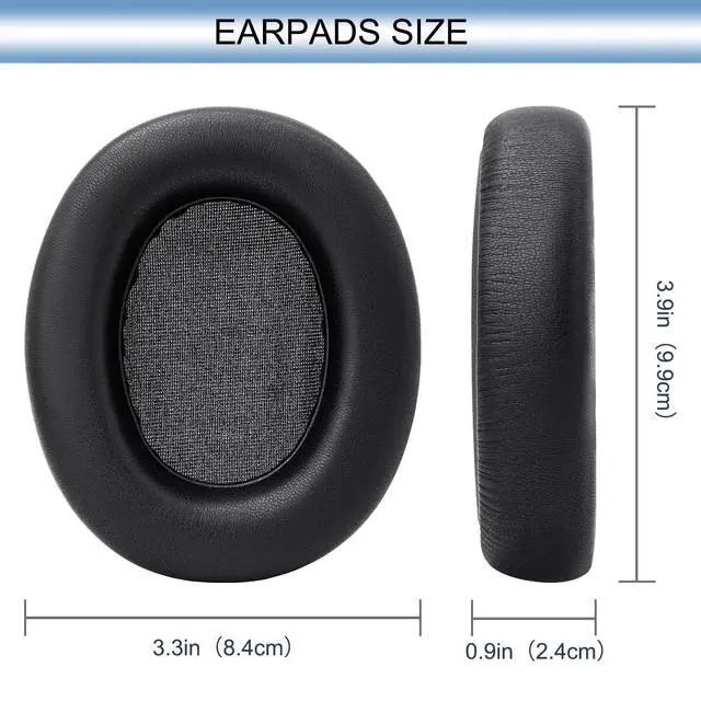 Alt view image 6 of 7 - Ear Pads Replacement for Skullcandy Crusher ANC 2 (Do Not Fit Crusher ANC) Over-Ear Noise Cancelling Wireless Headphones, Earpads Ear Cushions with Protein Leather Memory Foam (Black)