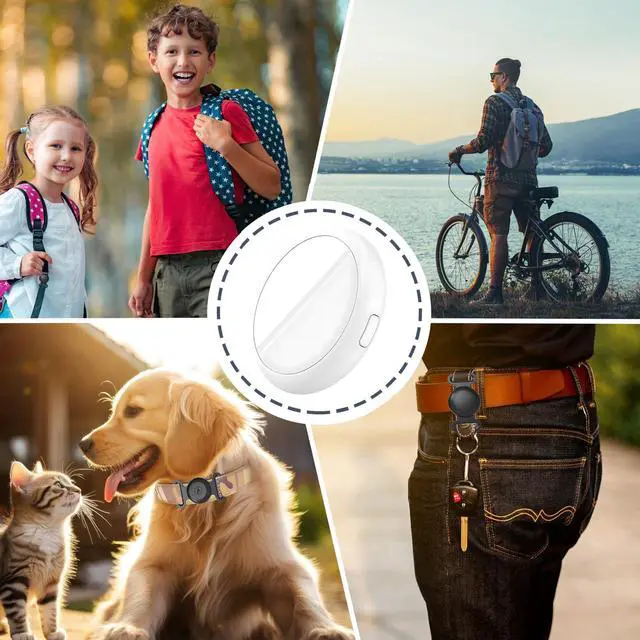 Alt view image 7 of 7 - GPS Tracker for Dogs, Mini GPS Cat Tracker, IPX68 Waterproof GPS Tracker for Cats with Holder, No Monthly Fee, Work with Apple Find My(iOS Only), Smart Tracker for Dogs Finder Tracker Pets(Black-L)