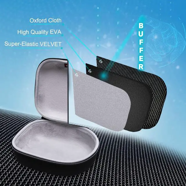 Alt view image 3 of 6 - Headphone Headset Case Compatible with CMF, JBL, Beats, Sony, Soundcore Anker, Raycon, TOZO, SteelSeries, Logitech, Jabra, Bose, Audio-Technica, Sennheiser HeadphonesOuter Black+Inner Gray