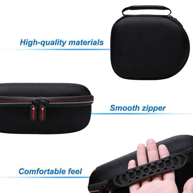 Alt view image 4 of 6 - Headphone Headset Case Compatible with CMF, JBL, Beats, Sony, Soundcore Anker, Raycon, TOZO, SteelSeries, Logitech, Jabra, Bose, Audio-Technica, Sennheiser HeadphonesOuter Black+Inner Gray
