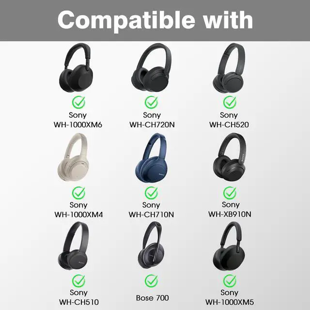 Alt view image 2 of 7 - Hard Case for Sony WH-CH720N / WH-CH520 / WH-1000XM6 / WH-1000XM5 | WH-CH710N WH-CH510 WH-1000XM4 WHXB910N Headphone Travel Cover, Protective Carrying Storage Bag, Gray