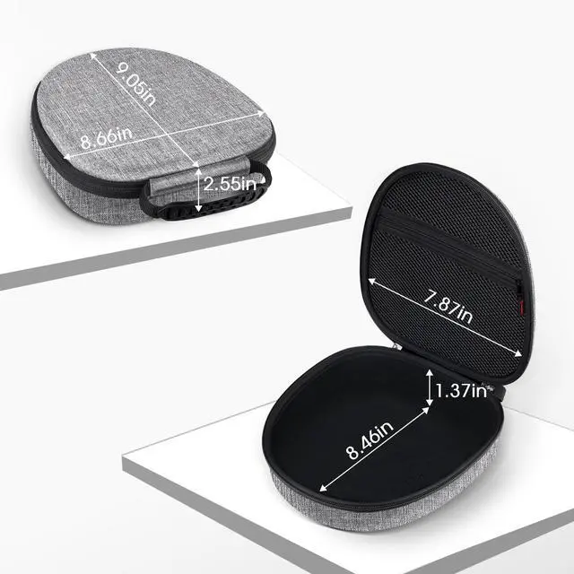 Alt view image 4 of 7 - Hard Case for Sony WH-CH720N / WH-CH520 / WH-1000XM6 / WH-1000XM5 | WH-CH710N WH-CH510 WH-1000XM4 WHXB910N Headphone Travel Cover, Protective Carrying Storage Bag, Gray