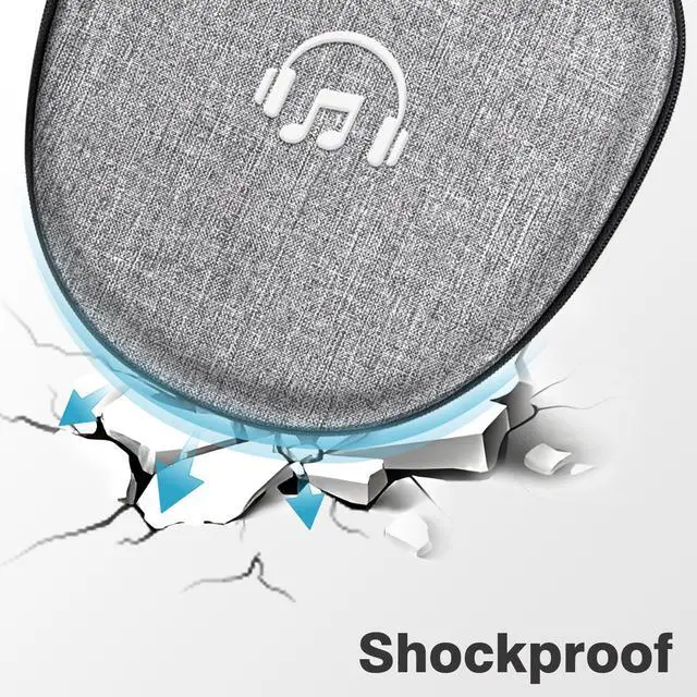 Alt view image 6 of 7 - Hard Case for Sony WH-CH720N / WH-CH520 / WH-1000XM6 / WH-1000XM5 | WH-CH710N WH-CH510 WH-1000XM4 WHXB910N Headphone Travel Cover, Protective Carrying Storage Bag, Gray