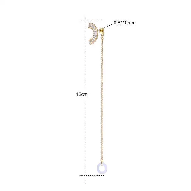 Alt view image 2 of 6 - Anti-lost Holder Earrings for AirPods 14K Gold Plated Dangle Earring Wireless Earphone Holder Strap Compatible with AirPods Pro 1 & 2 (Ear Stud-2)