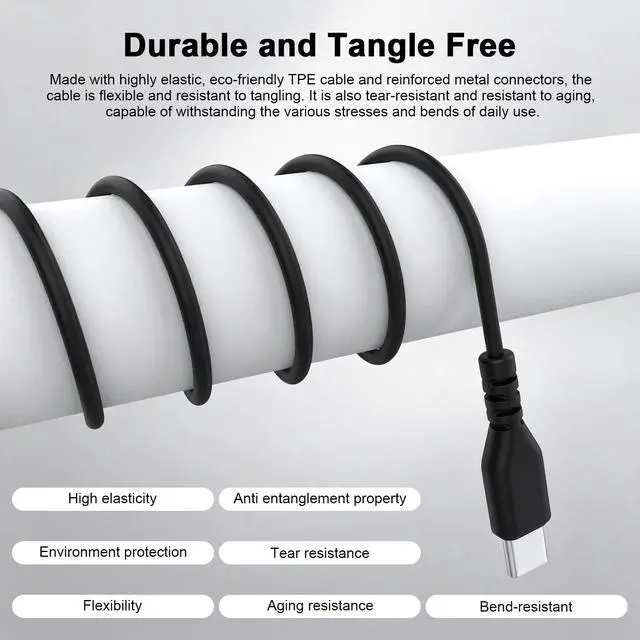 Alt view image 5 of 7 - USB C Replacement Audio Cable for Bose QuietComfort 15, QC 15, QC 2 Headphone for iPhone 17 16 15, Laptop, Headphone Extension Cable (6 FT, 1.8M)