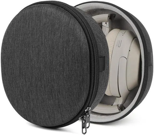 Main image of Shield Headphones Case Compatible with Sony WH-1000XM6, WH-1000XM4, WH-1000XM3, WH-H910N, WH-H900N, Replacement Hard Shell Travel Carrying Bag with Cable Storage (Dark Grey)