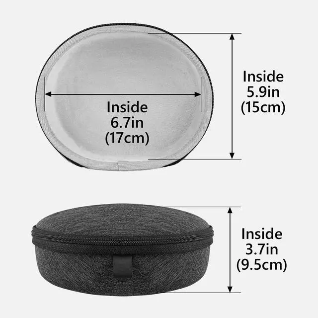 Alt view image 5 of 6 - Shield Headphones Case Compatible with Sony WH-1000XM6, WH-1000XM4, WH-1000XM3, WH-H910N, WH-H900N, Replacement Hard Shell Travel Carrying Bag with Cable Storage (Dark Grey)