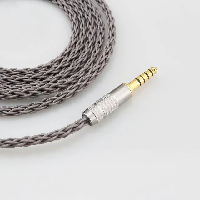 Alt view image 4 of 6 - 4.4mm to Dual 3.5mm / 2.5mm Male Cable Compatible for Hifiman HE4XX HE400S, HE-400i Headphones 8 Core Braided Silver Plated Replacement Audio Upgrade Cable 2M (4.4mm to Dual 2.5mm Male)