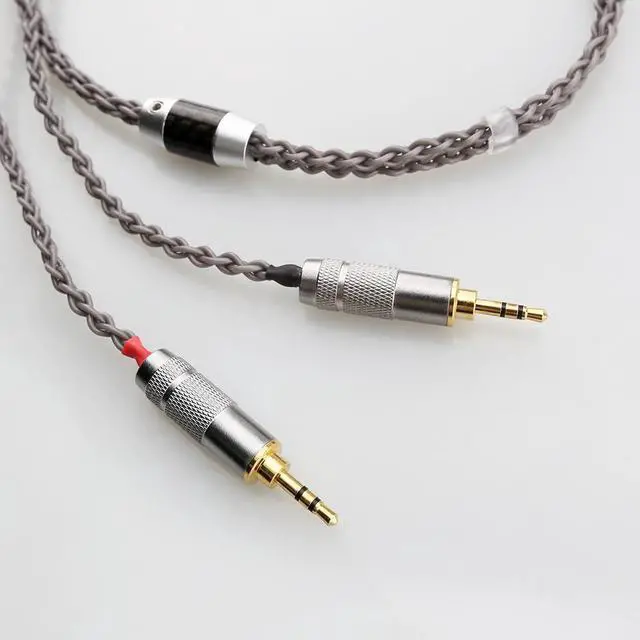 Alt view image 5 of 6 - 4.4mm to Dual 3.5mm / 2.5mm Male Cable Compatible for Hifiman HE4XX HE400S, HE-400i Headphones 8 Core Braided Silver Plated Replacement Audio Upgrade Cable 2M (4.4mm to Dual 2.5mm Male)