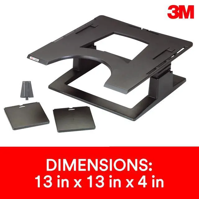 Alt view image 7 of 7 - Adjustable Notebook Riser, 13 in x 13 in x 2 in | Adjustable Laptop Stand For Desk Raises, Raises Notebook for Better Viewing, Desktop Accessory With Cable Management