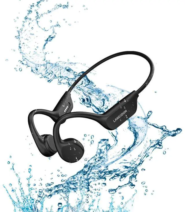 Main image of Bone Conduction Headphones IPX8 Swimming Waterproof Dustproof Sweatproof MP3 Player Headset Underwater Music Player 32GB Memory, Open-Ear Wireless Bluetooth 5.4 with Mic for Running, Cycling
