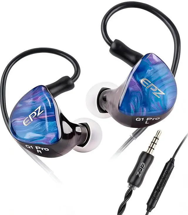 Main image of Q1 PRO in Ear Monitor Gaming Earbuds 3.5mm with Mic Detachable Cable | 10mm LCP+PU Dynamic Driver Dual Cavity Dual Magnetic IEM, 3D Printed Resin 4N Single Crystal Copper Cable Wired Earphones