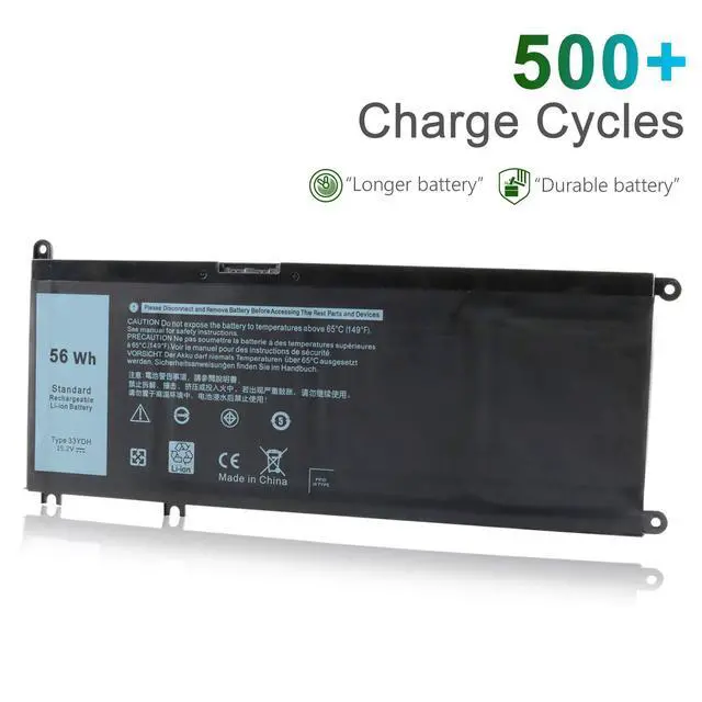 Alt view image 4 of 6 - 56WH 33YDH Laptop Battery for Dell Inspiron 17 7000 G3 G5 G7 | Compatible with 7778 7779 7786 7773 7577 3579 3779 5587 7588, Compatible with Latitude 13 3380 14 3490 15 3590 3580