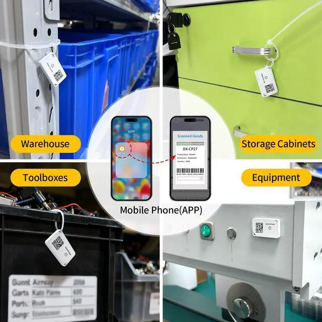 Alt view image 6 of 6 - DX-CP27 BLE 5.1 Beacon iBeacon Eddystone Asset Personnel Tracking Management Positioning mini tag IP67 Waterproof 70m Long Distance 1 Year Battery Life Custom Broadcast Data (CP27*3 PCS) (3)