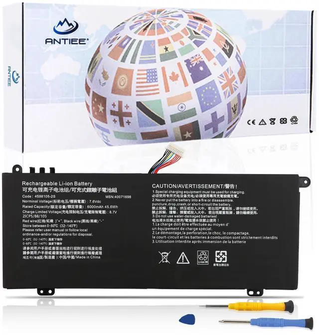 Main image of 4588105-2S 4588106-2S Laptop Battery for Dynabook Satellite Pro C50-E C50-H | C40-H C50D-B-100 C50D-B-115 C50D-B-10E C50D-B-11X C50D-B-11Y Medion Akoya E15403 30027586 Series 7.6V 45.6Wh/6000mAh