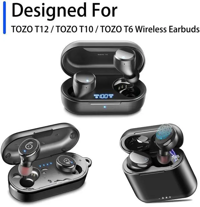 Alt view image 2 of 4 - Replacement Foam Ear Tips for TOZO T12 / T10 / T6 Earbuds | Ultimate Comfort, 3 Pairs (S/M/L)