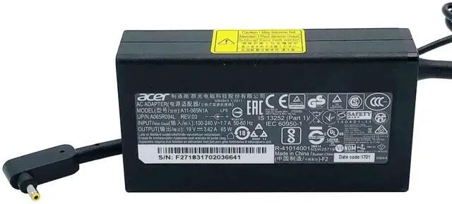 Alt view image 7 of 7 - Original New A11-065N1A 19V 3.42A 65W AC Adapter Laptop Charger For Iconia W700 W700P W710 Aspire S5 S7 P3 C720 C720P Swift 3 SF314-53G Power Supply