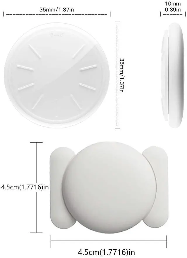 Alt view image 6 of 6 - Car GPS Tracking for Vehicles, 2PCS Real Time GPS Tracker for Car Work with Find My (iOS Only),Hidden Mini GPS Tracker Device, No Monthly Fee (White Tracker, White Magnetic Case)