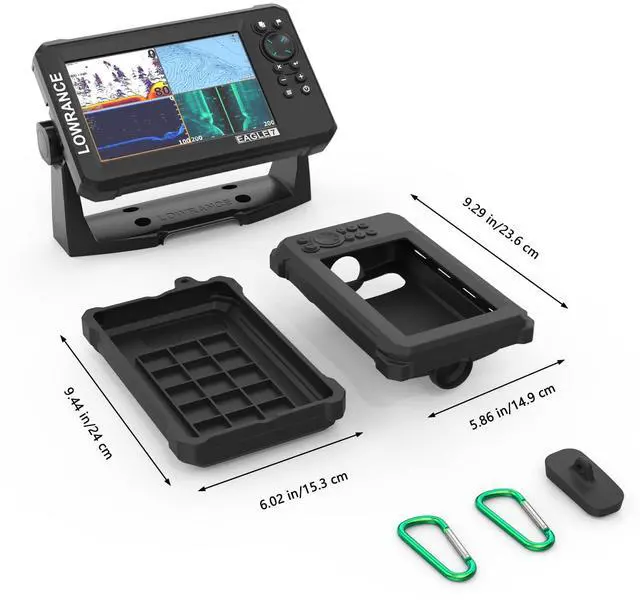 Alt view image 4 of 7 - Fish Finder Silicone Skin Protective Case and Sun Cover for Lowrance Eagle 7 Full-Coverage, Anti-Scratch, Non-Slip CaseBlack