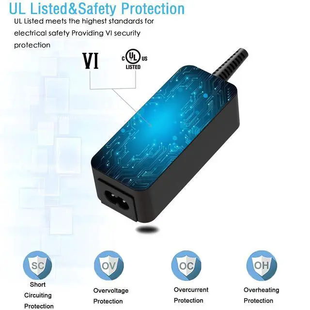 Alt view image 2 of 6 - AC Charger Fit for Samsung NP730 NP930 NP730QAA-K01US NP930QAA-K01US Laptop Power Adapter Supply Cord