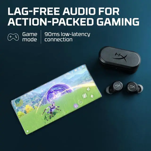 Alt view image 5 of 6 - Cirro Buds Pro True Wireless Earbuds, Active Noise Cancellation, ANC, Ambient Sound Mode, Low Latency, Bluetooth 5.2, IPX4, Fast Charge, PC, Nintendo Switch, Mobile - Black