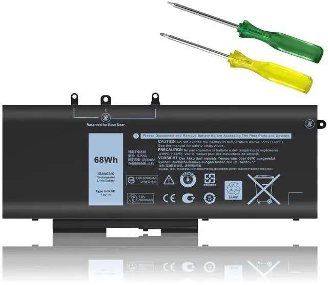 Main image of GJKNX Battery Compatible with Dell Latitude | 5480 5580 5490 5491 5580 5590 5495 E5480 E5580 E5490 Precision 15 3520 3530 Series GD1JP DY9NT 5YHR4 451-BBZG 7.6V 4-Cell