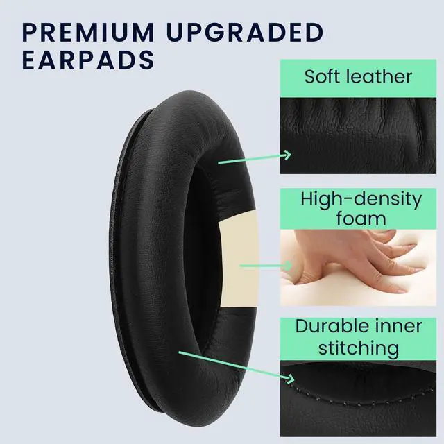Alt view image 3 of 7 - Ear Pads Compatible with JBL Tour One Earpads - 2X Replacement for Headphones - Black