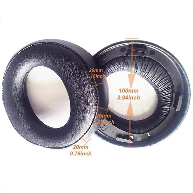 Alt view image 3 of 7 - CECHYA-0083 Replacement Ear Pads Ear Pads for Sony Gold Wireless PS3 PS4 7.1 Virtual Surround Headphones (Black)
