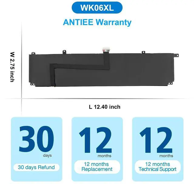 Alt view image 7 of 7 - WK06XL M41711-005 83Wh Laptop Battery for HP Omen 16-B0xxx 16-B0000TX | 16-B0047TX 16-C0167AX Omen 7 Plus 17-CK0xxx 17-CK0007NV 17T-CK100 Series WKO6XL 6880mAh