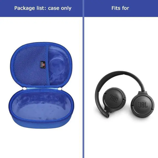 Alt view image 6 of 7 - Headphone Cases EVA Hard Storage Case for JBL TUNE 500BT/510BT/T450BT/710BT/JBL Live 650 BT NC On-Ear Wireless Bluetooth Headphone, Travel Protective Bag (Blue)