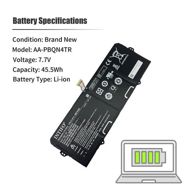 Alt view image 3 of 7 - 45.5Whr AA-PBQN4TR Laptop Battery Compatible with Samsung Galaxy Chromebook 2 XE530QDA 13.3" Series XE530QDA-KA1US XE530QDA-KA2US XE530QDA-KB1US XE530QDA-KB2US Notebook BA43-00395A