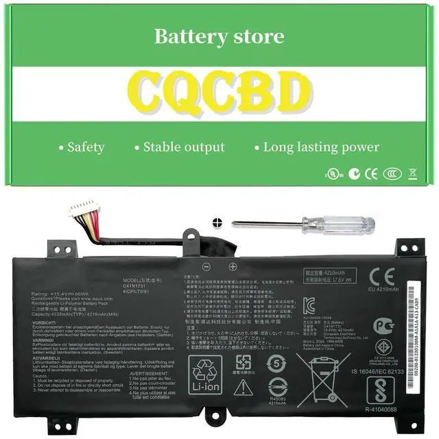 Main image of CQCBD (Type-C C41N1731 0B200-02940000 for Asus ROG Strix Scar II GL504 GL504GW GL504GS GL504GM GL504GV G515 G515GV G515GW G715GV G715GW GL504GW-DS74 Series
