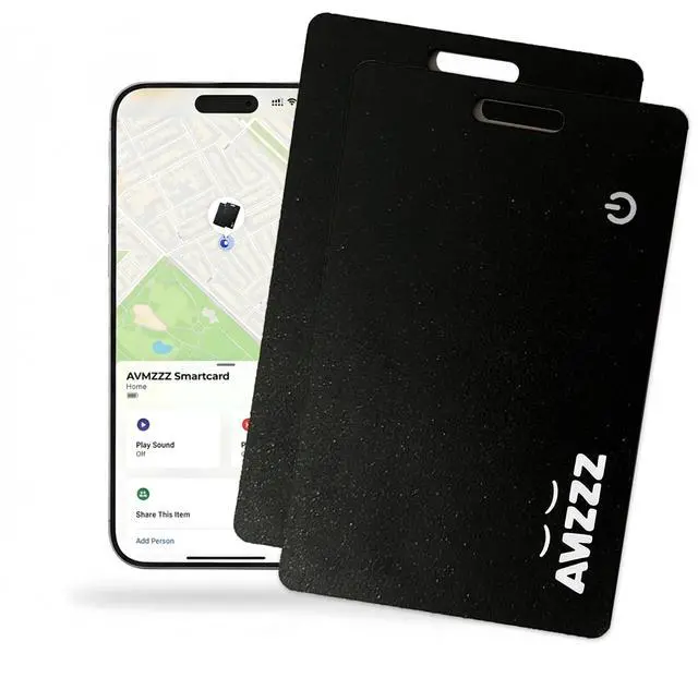 Main image of MFi Certified Wallet Tracker Card Compatible with Find My App, Slim 0.07in | 100dB Loud Ring for Location Rechargeable Item Finder, IP68 Waterproof Bluetooth Tracker Left Behind Alerts