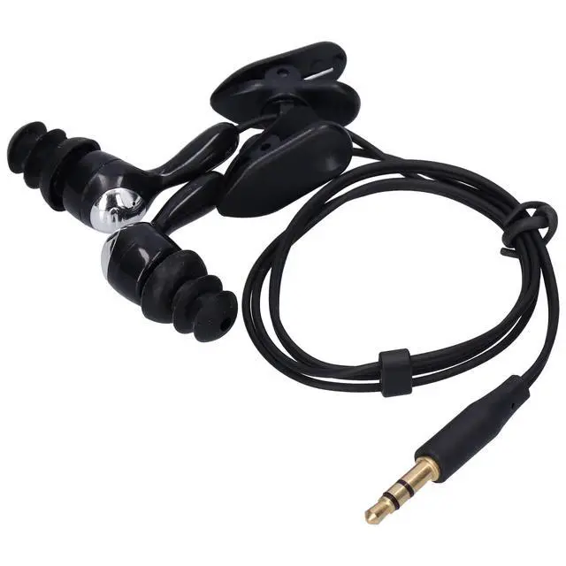 Alt view image 5 of 6 - Sport Short Cord Headphones for Swimming and Underwater Activities, in Ear, Noise Cancelling Earbuds for MP3 Players (Black)