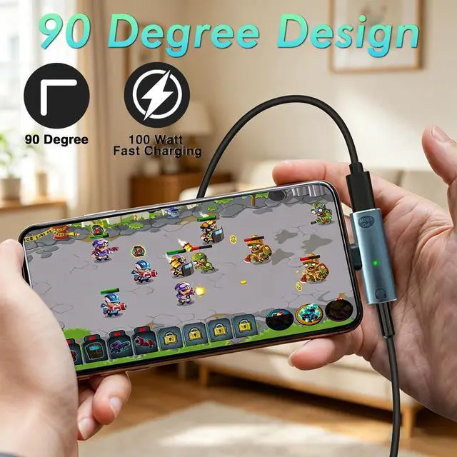 Alt view image 3 of 7 - USB C to 3.5mm Headphone and Charger Adapter, 2 in 1 Type-C to 3.5mm Audio Hi-Res with PD Fast Charging Dongle Adapter for iPhone 15/16 Pro/Max, Samsung Galaxy S24/S23, iPad Pro(Gray)