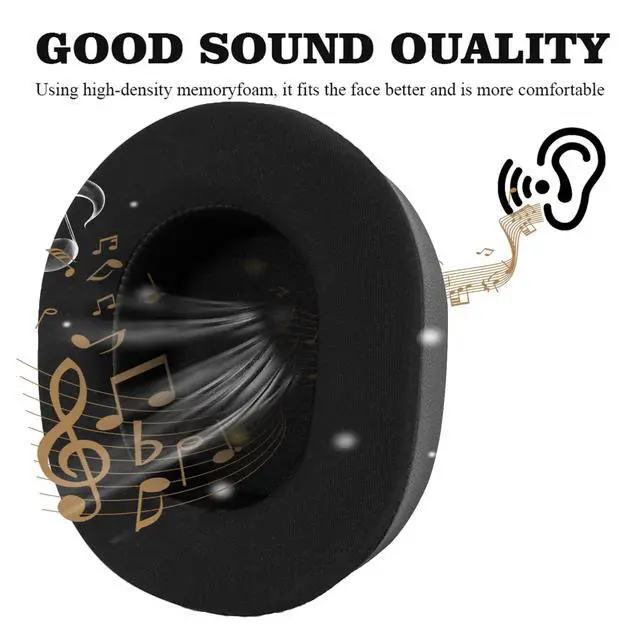 Alt view image 6 of 7 - Cooling Gel Replacement Earpads Cushions for Arctis Nova Pro Wireless ONLY Gaming Headset Noise Cancelling Foam Black (CP-NOVAPRO-BK)