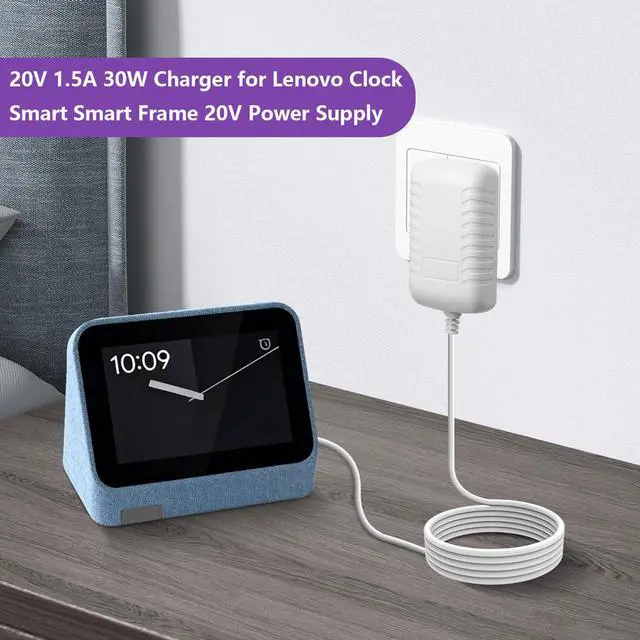 Alt view image 4 of 7 - 20V 1.5A Charger for Lenovo Smart Clock Display Not for 12V PA-1300-41 | Fits SD-8501F CD-24501F 4.0x1.7mm plug 5.9ft cord 30W supply with over-voltage protection & pure copper wire