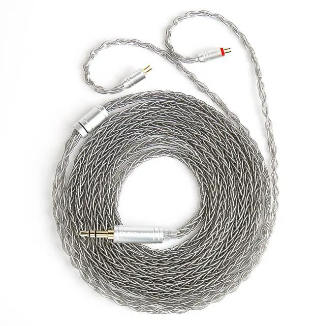 Main image of 2 Meter Long 2Pin IEM Cable, in Ear Monitor Replacement Earbuds Earphone Cable, KBEAR ST12 Plus 8 Core 4N OFC Silver-plated HiFi Headphone Wire for KZ ZST/AS10/ZS10/ZST-X CCA C10/C12(Grey, 2PIN 3.5MM)