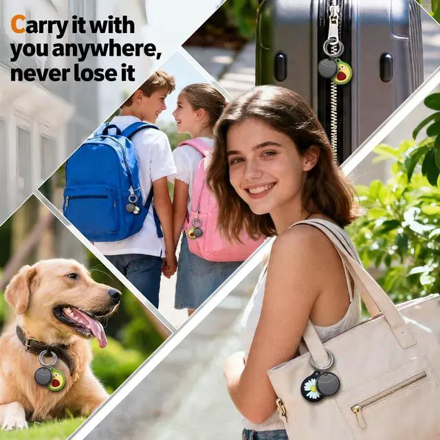 Alt view image 5 of 7 - Tracker Tags-2 Pack Compatible with Apple Find My (iOS Only), Bluetooth Tracker, Smart Keys Finder and Item Locator with Waterproof Case for Keys Wallet Luggage Backpack, Two Black
