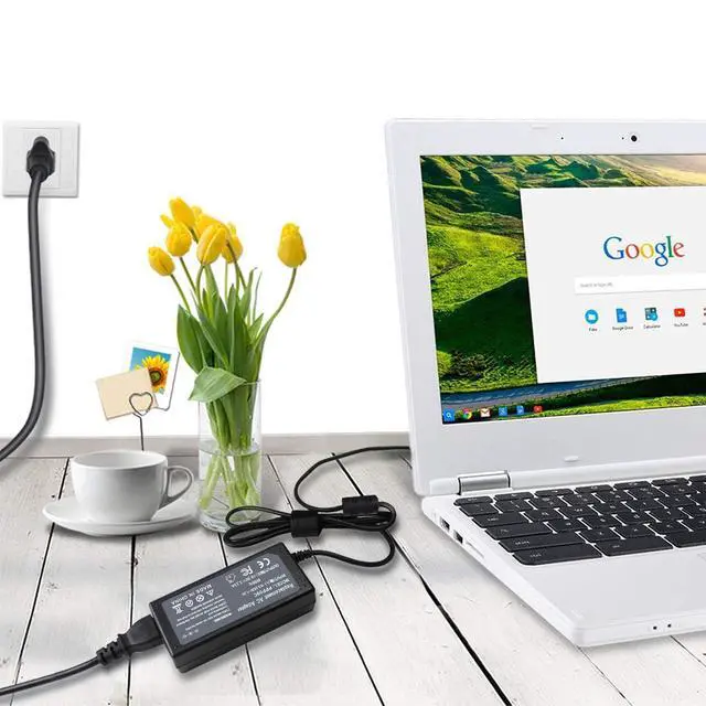 Alt view image 7 of 7 - 65W 19.5V 3.33A AC Charger Compatible with HP 15-F039WM 15-F009WM 15-F023WM, Chromebook 14-q010nr, Pavilion 15-N000 Notebook, ProBook 430 440 450 455 G3, 710412-001 741727-001 Adapter