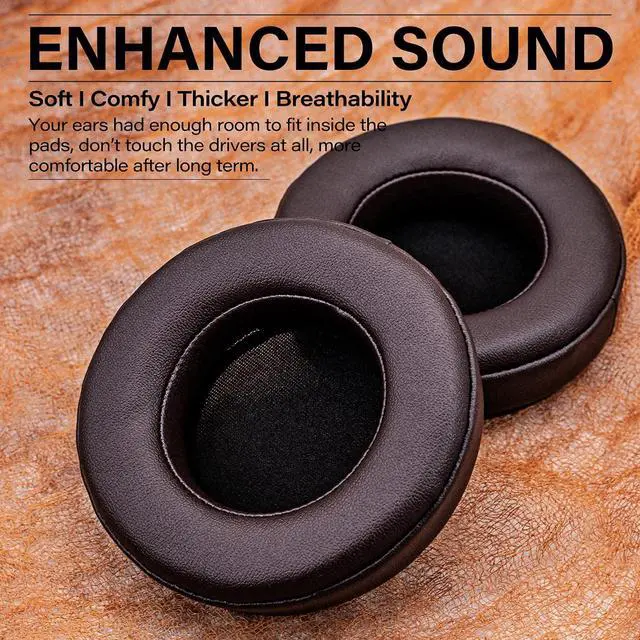 Alt view image 5 of 6 - Earpads Compatible with Virtuoso RGB Wireless SE Gaming Headset - Memory Foam Earcups - PU Ear Cushions (Brown)